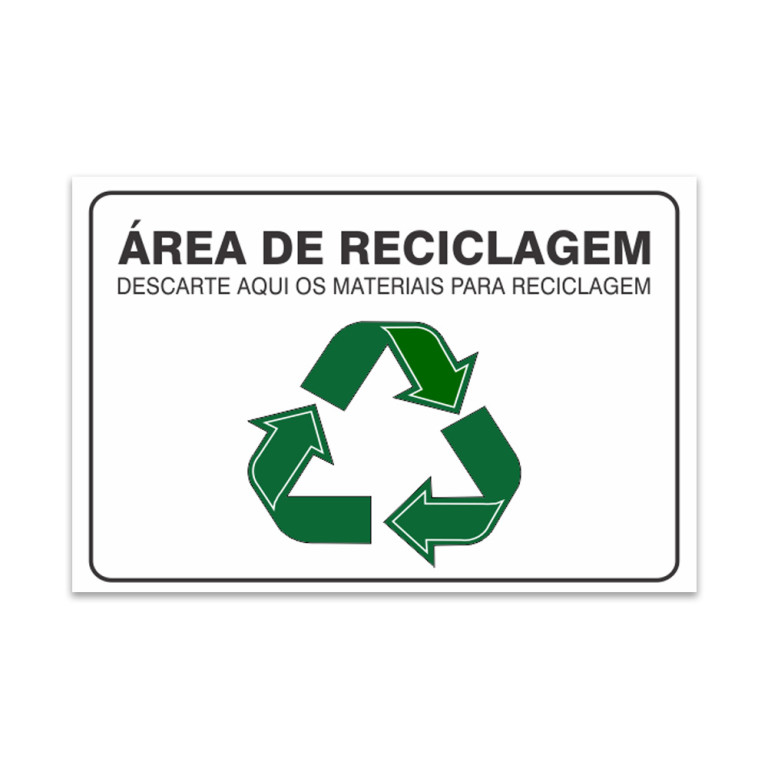 Placa Rea De Reciclagem X Cm Ps Mm Sinalplast Placas De