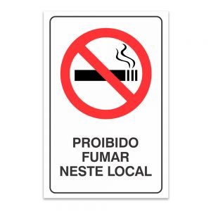 proibido fumar neste local