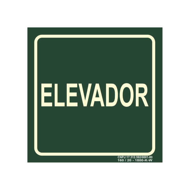 Placa de Sinalização - Elevador