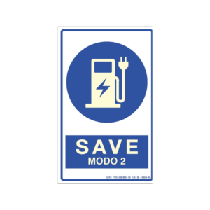 Placa de Sinalização SAVE 2- Sistema de Alimentação de Veículo Elétrico - Modo 2 - IT 41/2025 CB SP